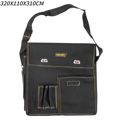 Deli Large Capacity Canvas Tool Bag Backpack High Quality Electrician Belt Bags Multifunction Tools Parts Storage Organizers