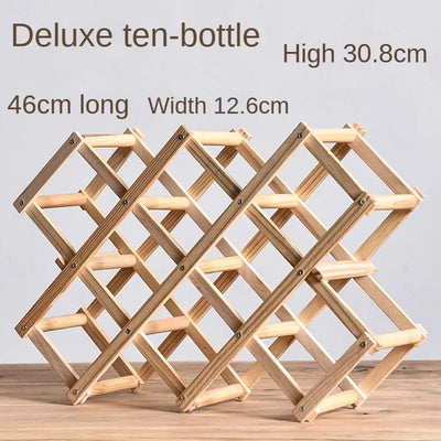 Stackable Wine Storage Shelves 3, 5, 6, 10 Bottles Wooden Wine Shelves Home Bar Utensils Wine Cabinets Bar Tools