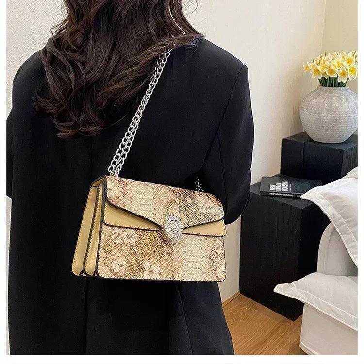 Designer messenger bag for women high-quality leather elegant shoulder classic handbag fashionable