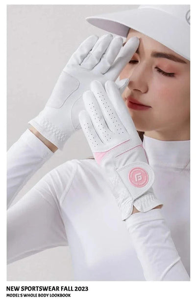 Golfist 1 Pair Golf Gloves For Women Left Hand Right Hand Gloves Ladies Breathable Soft Leather Mittens Anti Slip Sports Aids