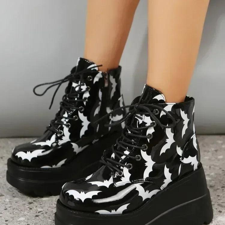 Women shoes new boots female short tube ladies ankle for gothic black cowboy
