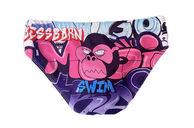 Summer New Swimwear Sexy Mens Cartoon Print Bathing Suit Quick Dry Breathable Swim Briefs Fashion Male Beach Surfing Underwear