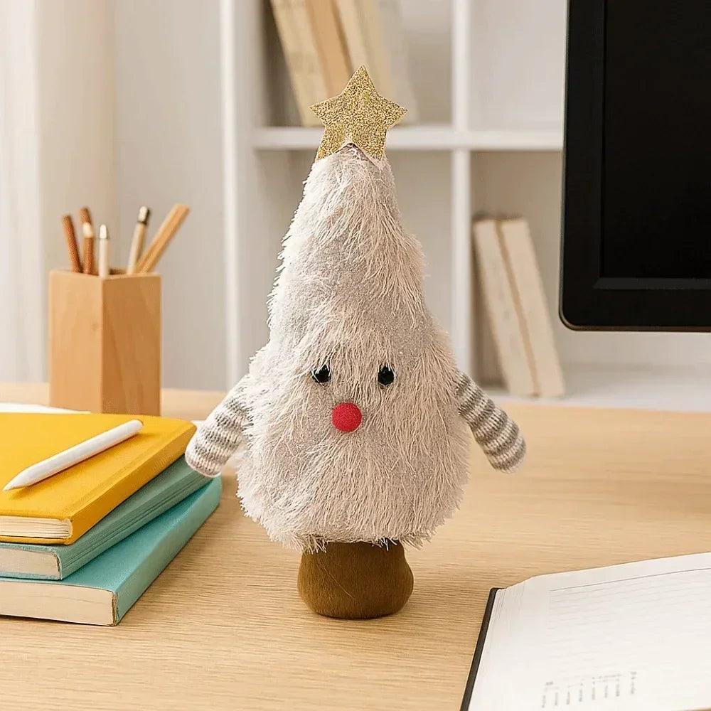 Home decor handmade christmas tree decoration soft decorative xmas desktop ornament creative cartoon doll kids gift