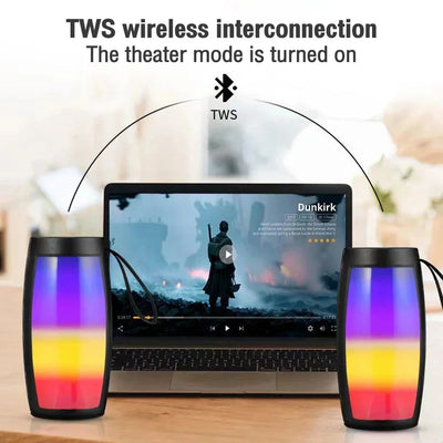 Wireless Bluetooth Speakers Home Outdoor Portable Small Speaker Subwoofer Car Audio Bass MP3 Player Sound System LED Lights