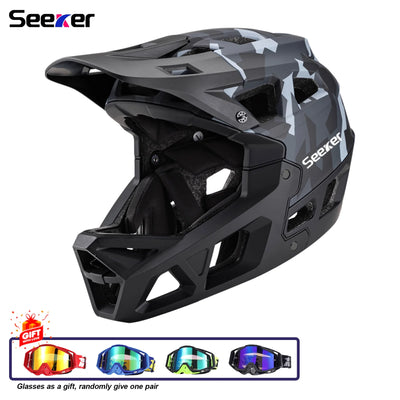 Seeker Mtb Mountain Bike Helmet Lightweight Breathable Speed Downhill Full Helmet Outdoor Adult Men And Women Cycling Helmets