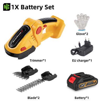 NEWBENY 2 IN 1 Electric Hedge Trimmer Lawn Mower Household Garden Shrub Scissors Grass Scissors For Makita 18V Battery Pin