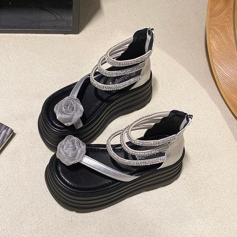 2025 designers women summer sandals open toe 8cm platform wedge sneakers casual shoes beach sandálias das mulheres
