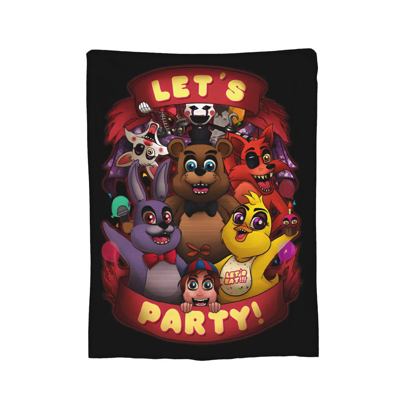 FNAF At Freddys Blankets Fleece Textile Decor Multi-function Super Soft Throw Blankets for Sofa Bedroom Bedspreads