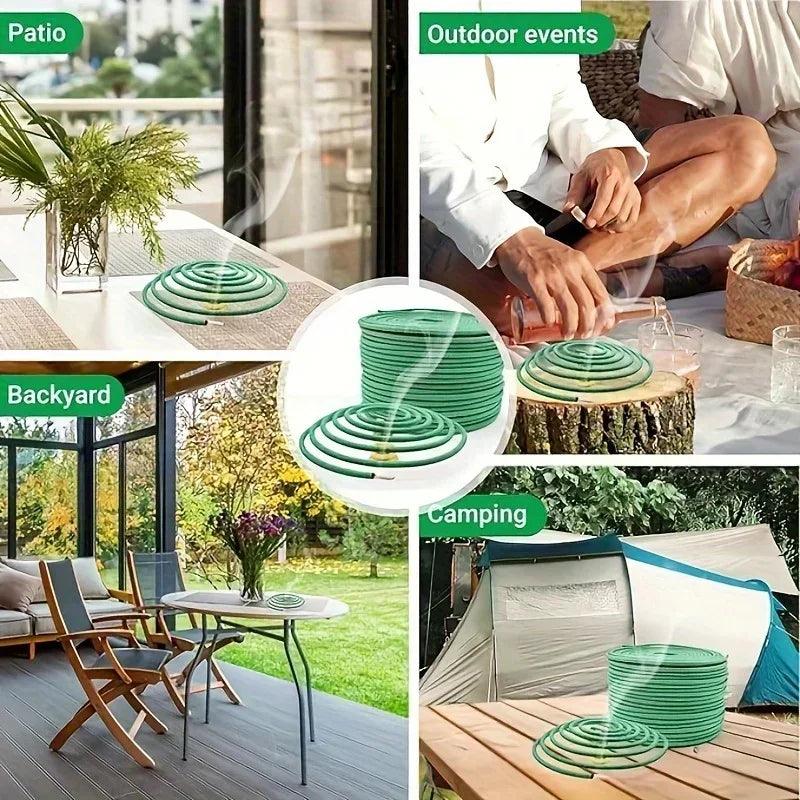 48 scented candles with stand - natural lemongrass fragrance for outdoor swimming pool side courtyard porch deck