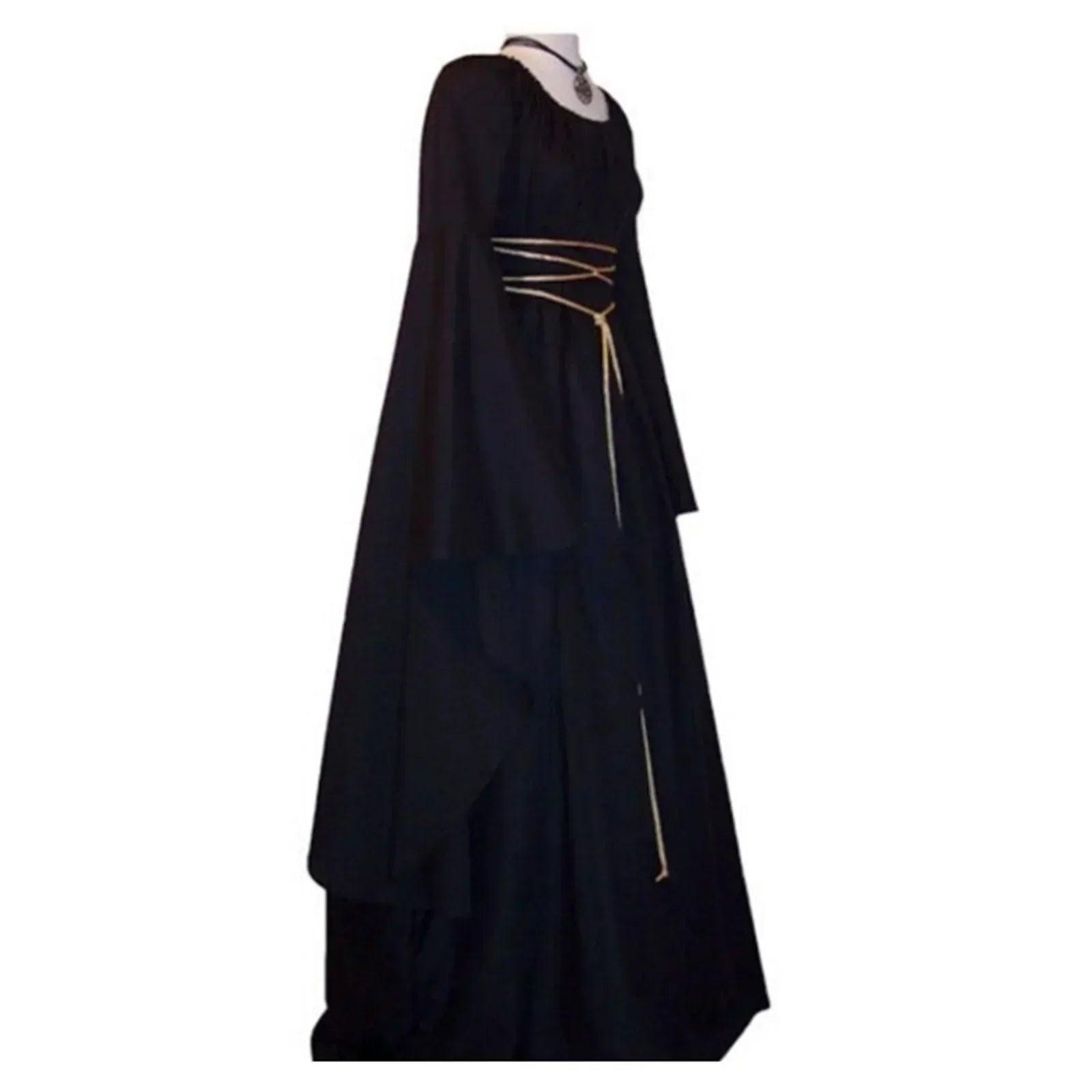 Women dresses vintage medieval cosplay costume ghost witch vampire gothic dress halloween christmas masquerade party