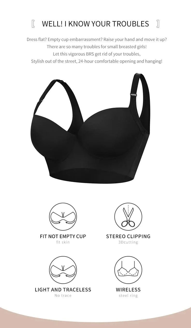 Women Full Coverage Push Up Bra Underwire Sculpting