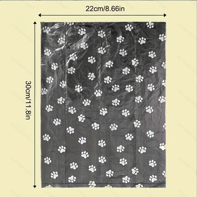 Random Color Cartoon Paw Graphic Dog Poop Bags Pet Poop Bags Leak-Proof Dog Waste Bags For Pet Supplies