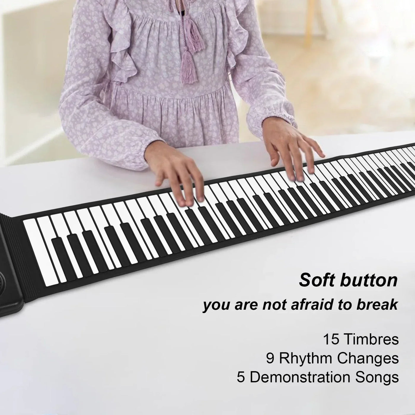 88 Key Portable Piano Handroll Electronic Piano Environmental Silicone Foldable Piano Home Practice Professional Electronic Pian