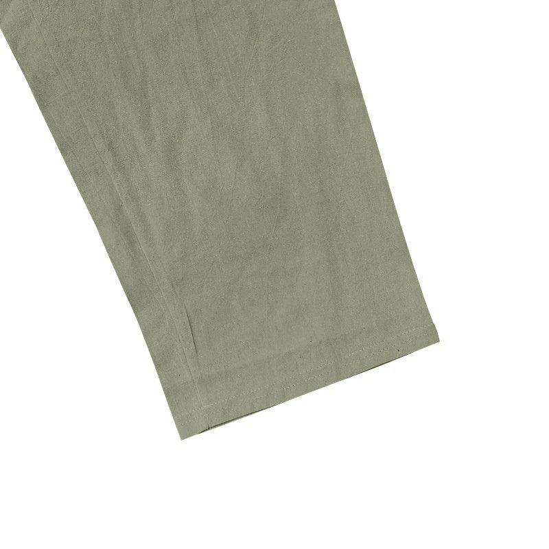 Men's Linen Wide-leg Pants for All Seasons Hip-hop Street Fashion Casual Pants Loose and Versatile Breathable Trousers for Men