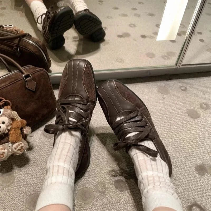 Vintage Women's Ballet Flats Training Shoes Walking Sports