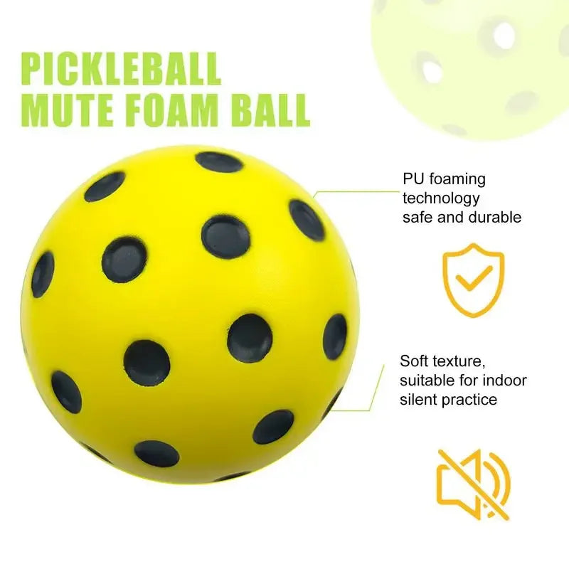 Pickleball Foam Balls PU Foam Indoor Pickleballs Consistent Bounce Practice Ball For kids Adults Pickleball Training