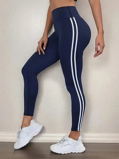 Women Side Stripe Sports Fitness Yoga Leg gings Activewear