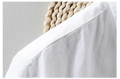 Breathable cotton and linen Casual shirt for young man