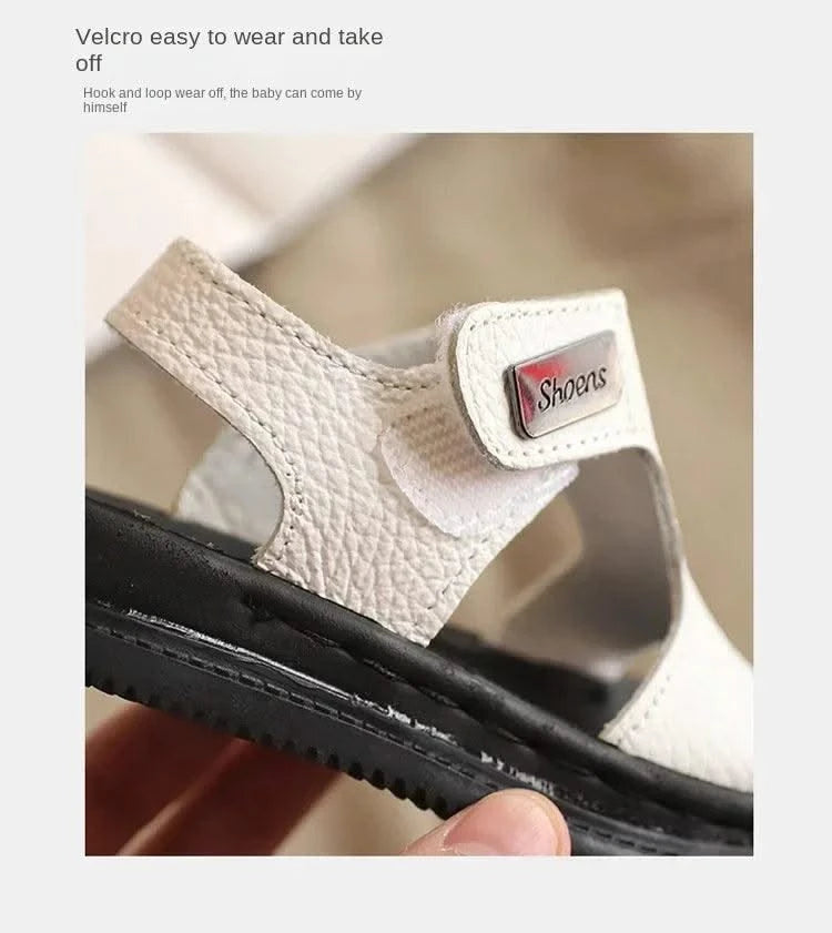 Children's Sandals Fashion Boys' New Summer Middle and Small Children's Soft Sole Baby Anti slip Open Toe Beach Shoes