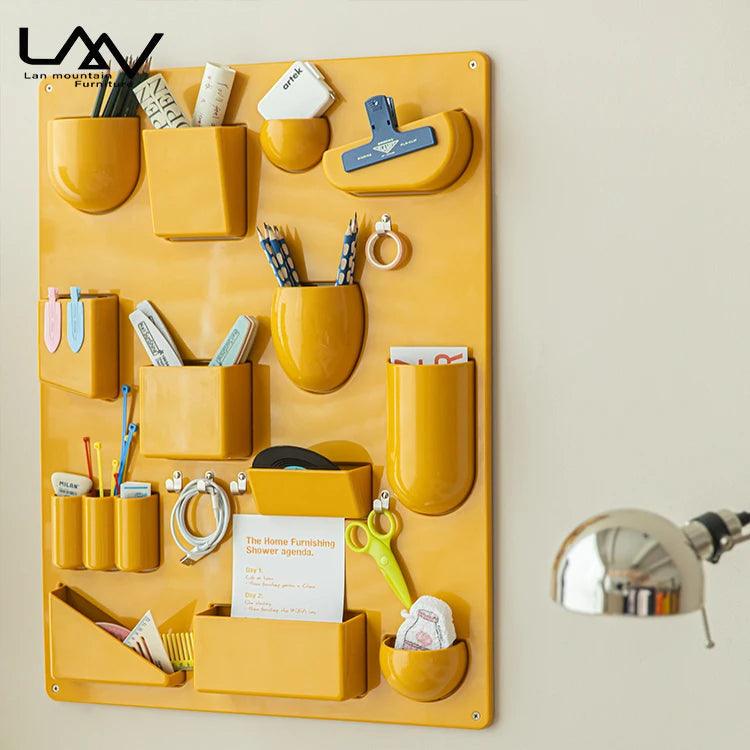 Home living room kitchen decor plastic wall mount storage rack wall mounted storage shelf rack for bedroom decoration