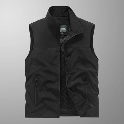 Summer Vest Men's Work Vest Large Size Golf Sleeveless Jacket Tactical windbreaker Hunting Camping Fishing waterproof Coat Parka