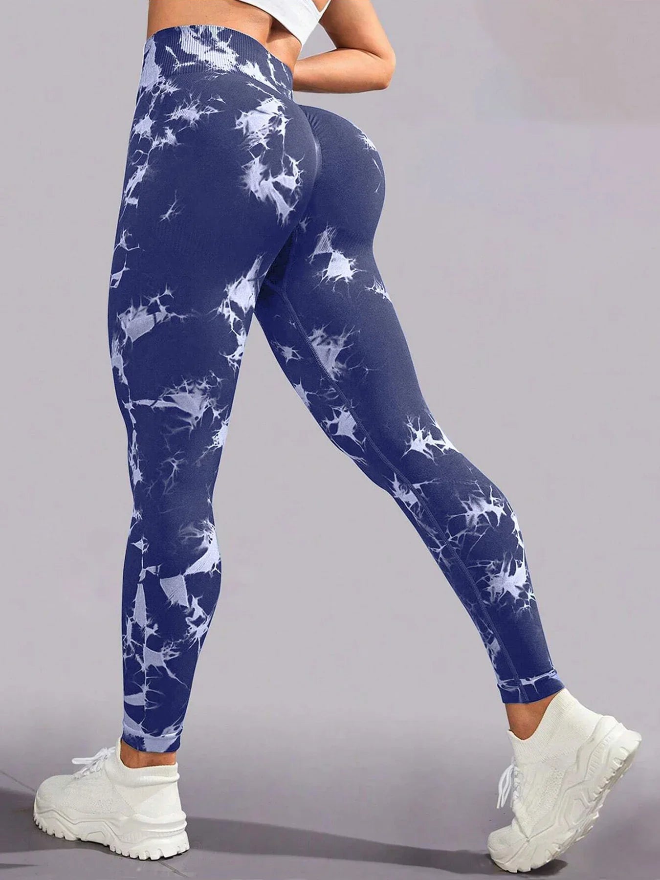 Women's tie dye leggings seamless high stretch