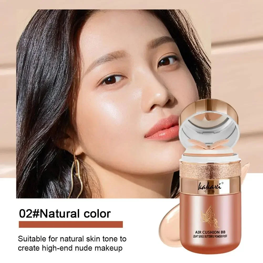Butterfly Air Cushion BB Cream Cushion Beauty Cream Moisturizing Long Lasting Isolation Concealer BB Cream Liquid Foundation