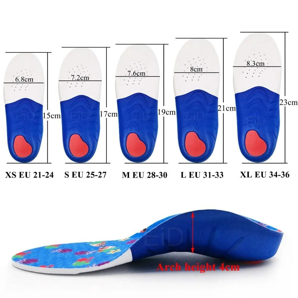Kids Children 3D Orthopedic Insoles Arch Support insole for OX-Legs Flat Foot insoles Orthotic Pads Correction Health shoes pad