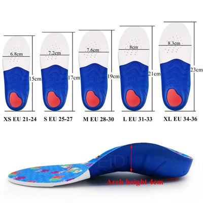 Kids Children 3D Orthopedic Insoles Arch Support insole for OX-Legs Flat Foot insoles Orthotic Pads Correction Health shoes pad