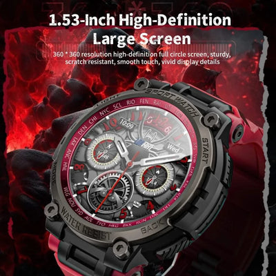 LOKMAT New ATTACK MAX Sport Rugged Smart Watch BT Calls Waterproof Military Smartwatches Heart Rate Monitor Fitness Tracker