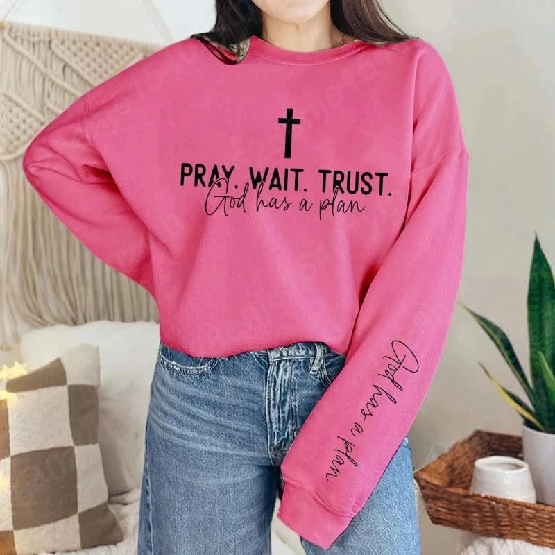 Uplifting Christian Quote Crewneck Sweatshirt, Long Sleeve, Women's