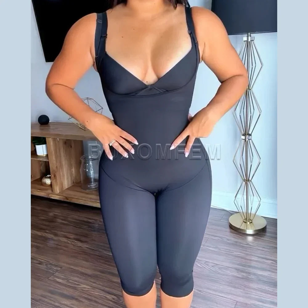 Fashion Invisible Bodysuit Shapewear Breathable Skin-Friendly Body Shaper with Shoulder Straps Women's Modeling Fajas Colombiana