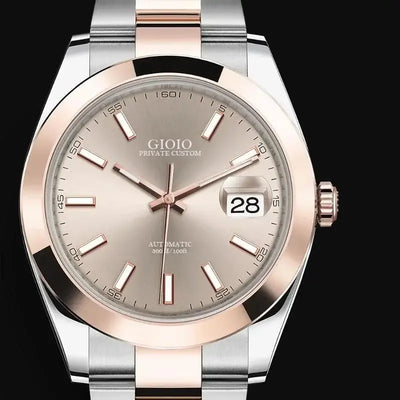 Luxury Watch Man High-end Automatic Self Wind Movement Mechanical Watches Stainless Steel Black White Rose Gold Fashion