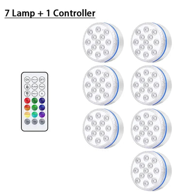 13LEDs Pool Light Underwater Swimming Pool Lighting Updated Submersible Light IP68 Outdoor Spotlight for Aquarium Fish Tank Pond