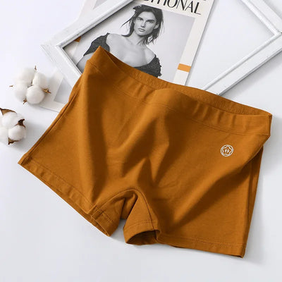 Women Boxers Underwear Cotton Breathable Ladies Safety Short Pants Female Seamless Underpants Solid Cozy Boyshorts Sexy Lingerie