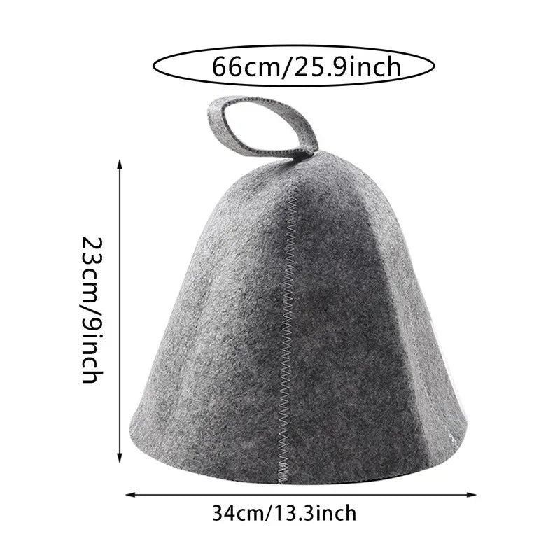 1PC Felt Head Protection Bath Anti Heat Free Size Russian Style Shower Cap Sauna Hat Sauna Vaporarium Accessories Wholesale New