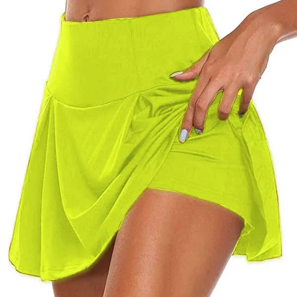 Tennis Skirt with Built-in Shorts Women Summer Mini Skirt Stretch Flowy Golf Skirt Teengirl Balletcore Gym Sporty Outfit