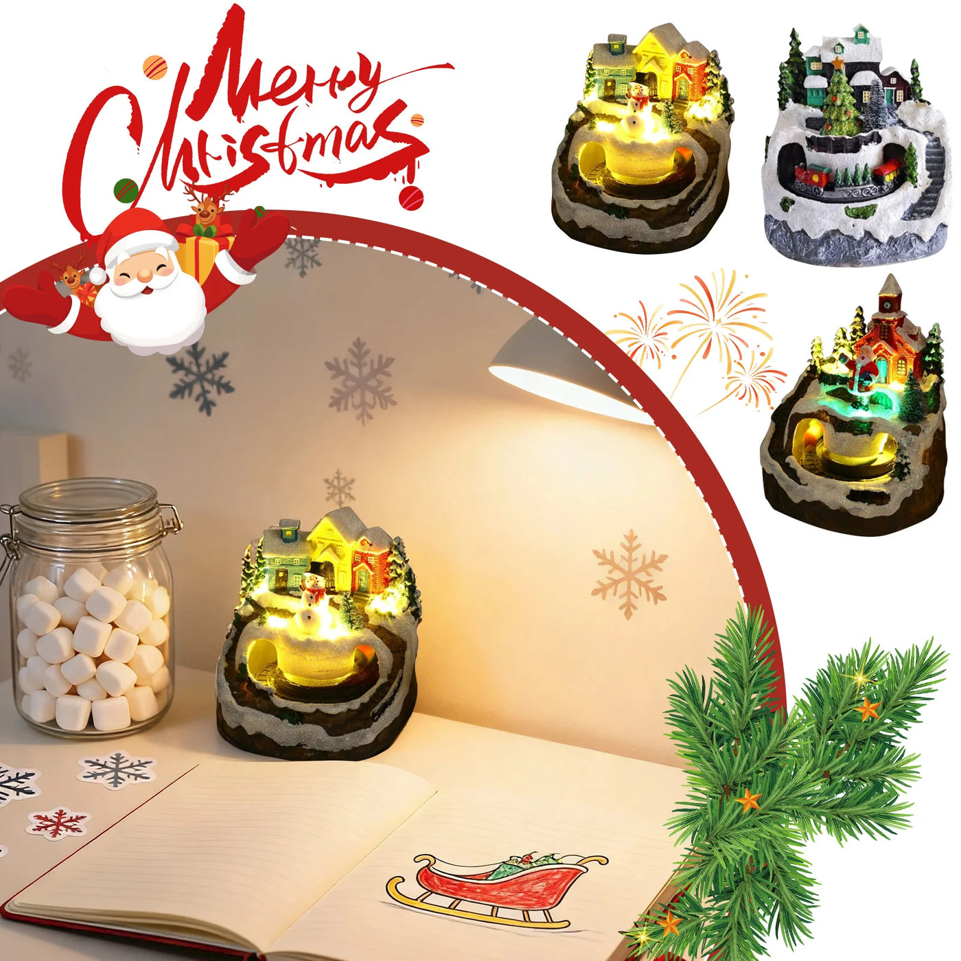 Christmas Ornaments Luminous Old People And Children Snowman Ornaments Holiday Decoration Popular Network Celebrity Small Gifts