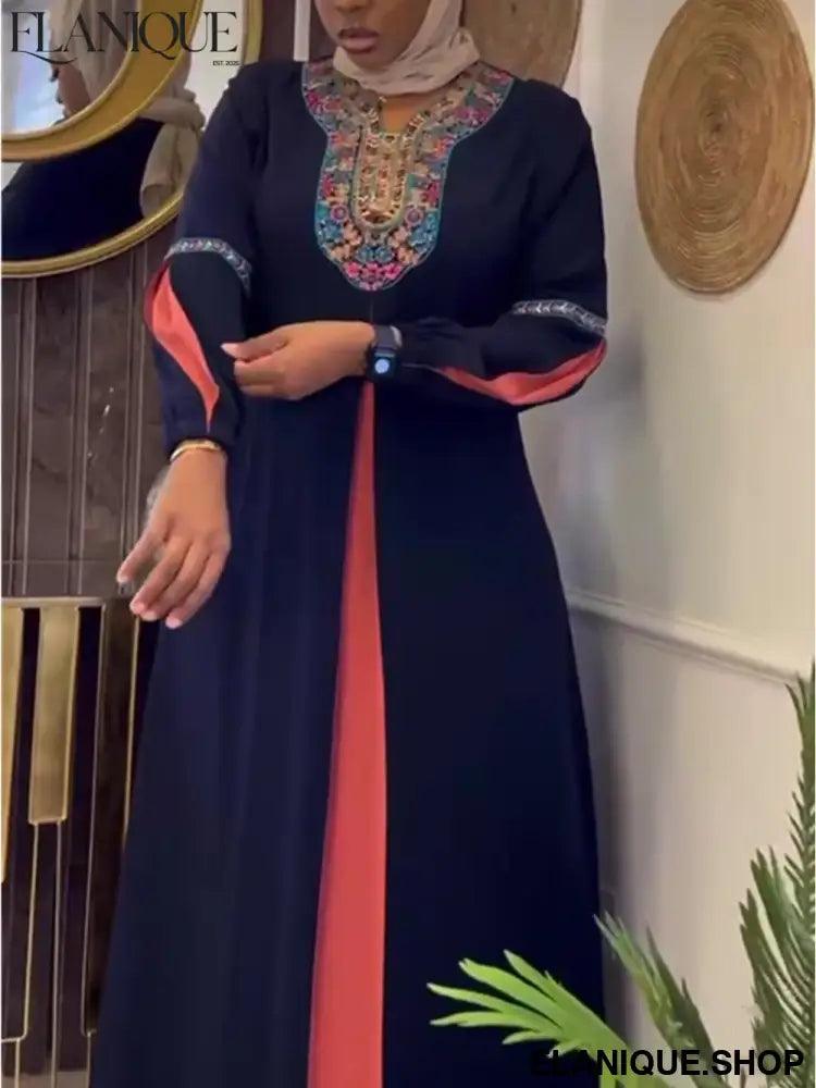 Ramadan Abaya Dubai Kaftan – Diamond Chiffon Muslim Dress