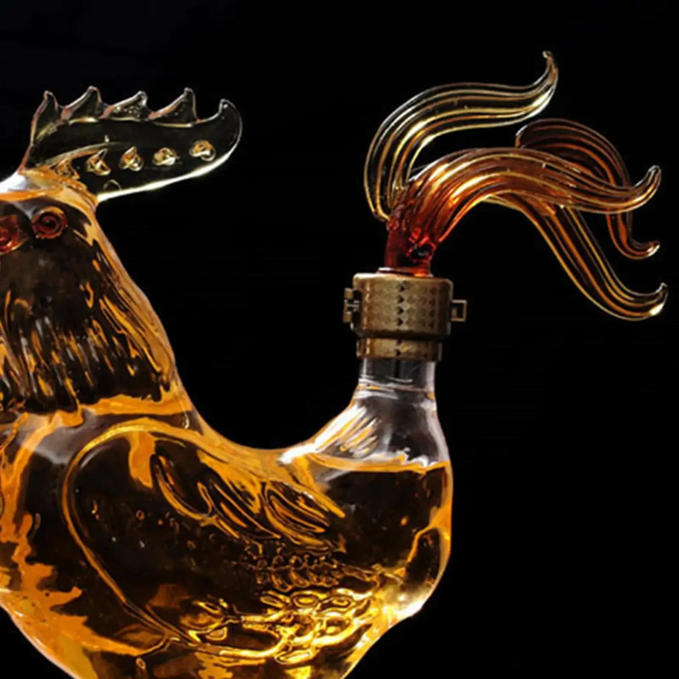 750ml Rooster Design Liquor Decanters Glass Novelty Multipurpose Use for Liquor Bourbon Decoration Whisky Entertaining Drinkware