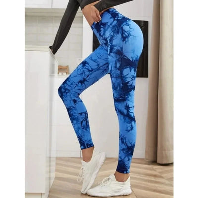 Women Tie Dye Leggings Fitness Sports