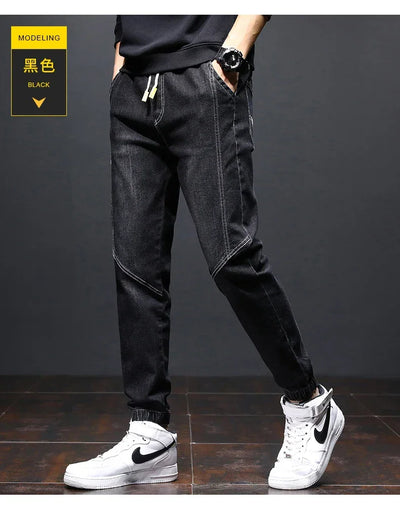 2024 Men Jeans mens fashion clothing Black Blue Cargo Jeans Men Streetwear Denim Jogger Pants Men Baggy Harem Jean Trousers