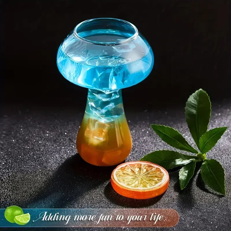 Creative Mushroom Cocktail Glass Cups Transparent drinks Beer Wine Glasses Coffee Cups Drinkware for Bar Parties Home Drinking ﻿