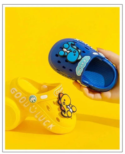 Child Kawaii Blue Cartoon Clogs Shoes Summer Kids Lovely Dinosaur Outdoor Cute Boys Sandal Light Breathable Casual Garden Shoes