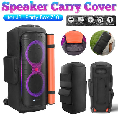 Party Speaker Dust Cover Waterproof Padded Speaker Protective Cover Nylon Double-Sided Speaker Storage Bag for JBL Party Box 710