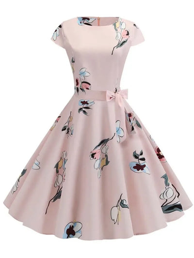 Women Summer Dresses Robe Vintage 50s 60s Big Swing Party Rockabilly Dress White Polka Dot Vestidos