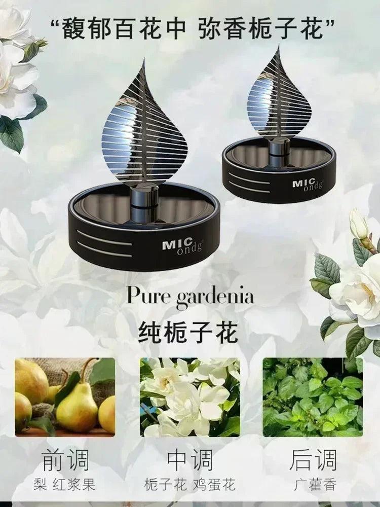 Car aromatherapy perfume car premium sense of niche rotating solar gold leaf net red new