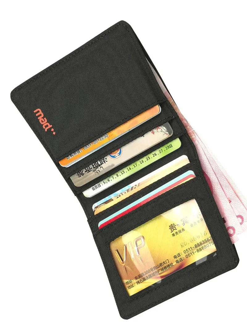 2023 Minimalist Slim Nylon Wallet For Men Women Slimline Ultra Thin Mini Small Male Female Zipper Coin Purse Compact Money Bag