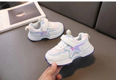 Kid's sports shoes for small and medium-sized children spring and autumn boys' sports shoes girls' mesh breathable running shoes
