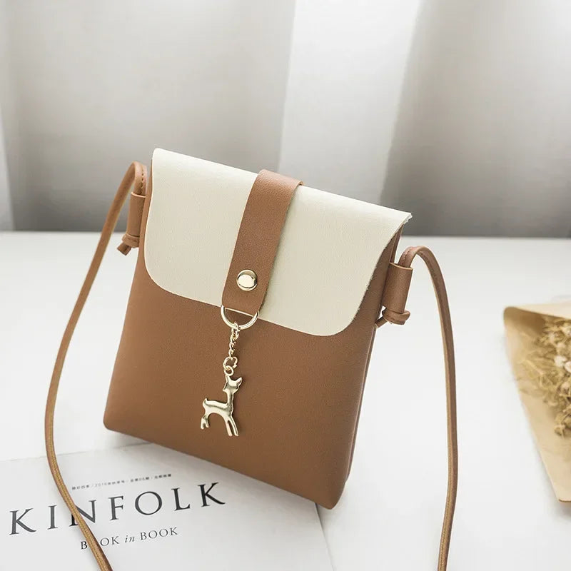 Fashion Handbags Women Bags Designer New Casual Bag Mobile Phone Bag Personality Deer Charm Single Shoulder Diagonal Bag